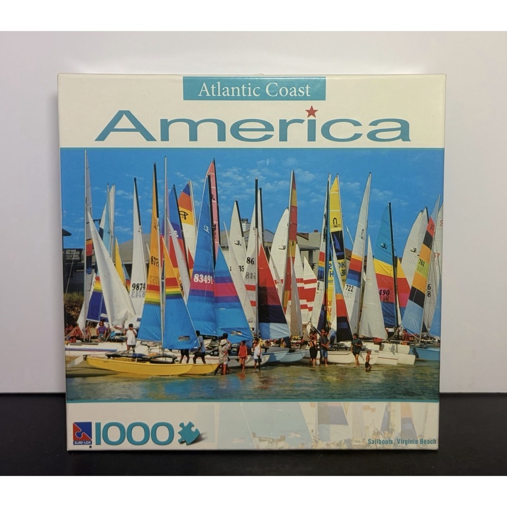 Atlantic Coast America Sailboats Virginia Beach 1000 pc Puzzle 2008 COMPLETE